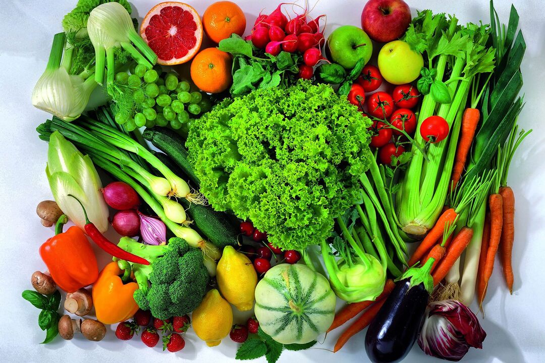 rau và trái cây để có hiệu lực