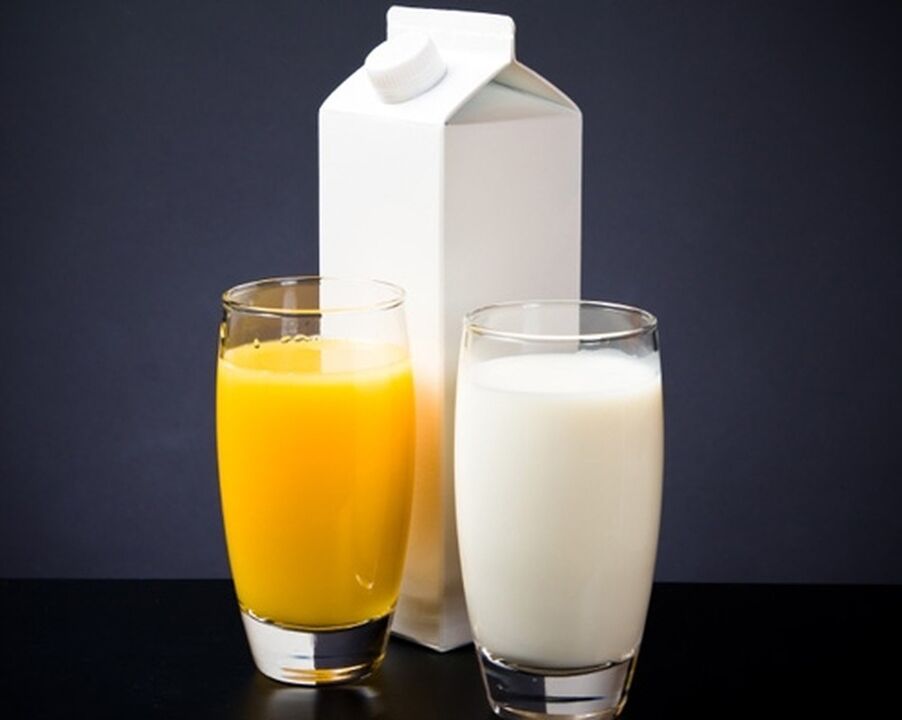 Sữa và nước ép cà rốt là thành phần của một loại cocktail giúp tăng tiềm lực nam giới